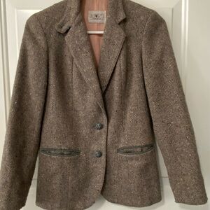 Vintage Herringbone Tweed Blazer
